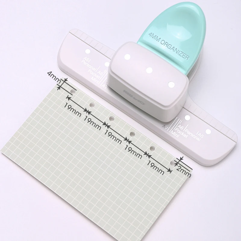 

3 Holes 4mm Hole Puncher A5 A6 A7 A8 DIY Hole Puncher Loose Leaf Hole Punch Handmade Loose-leaf Paper Hole Puncher for Office