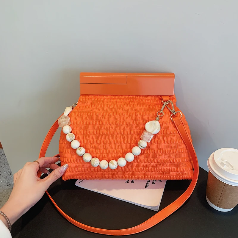 

Brand Shoulder Bags for Women Fashion Pleated Crossbody Bag Cute Purses and Handbag Luxury Designer Satchel Commuter Bag Clutch