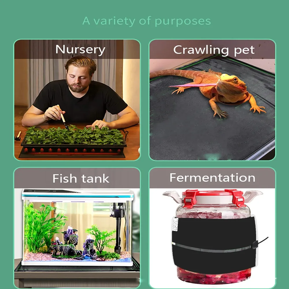 5 ~ 28 Вт тепловой коврик для рассады антихолодный 220 В 240 зимний нагревательный