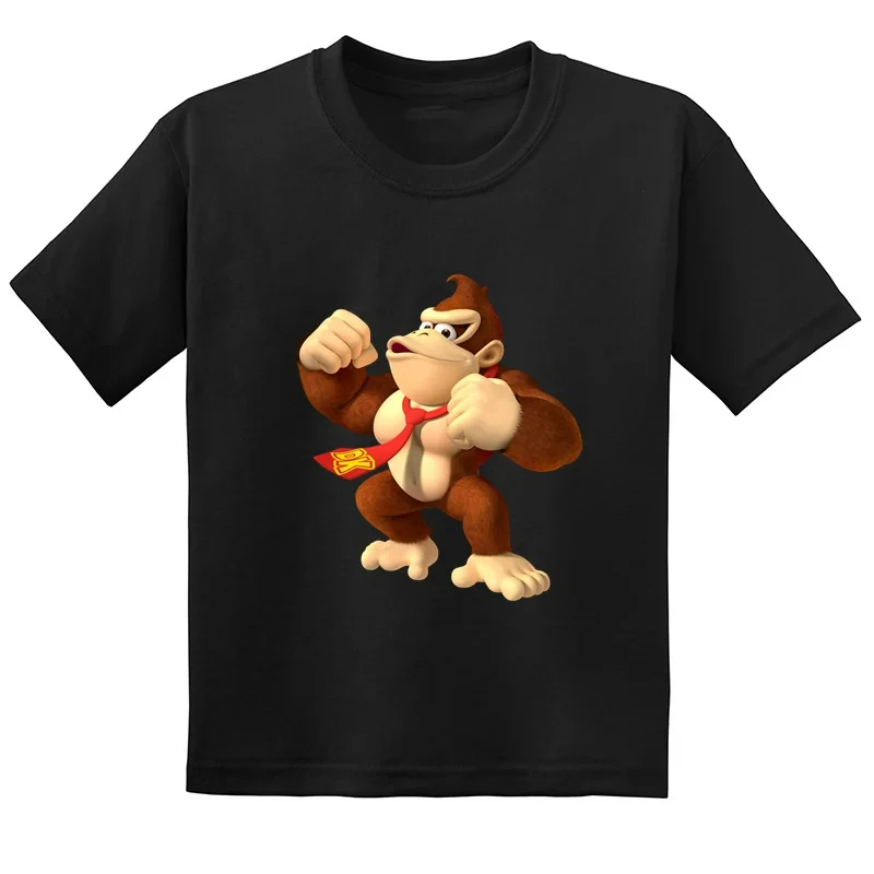 Детская Забавная Футболка С Мультяшным Принтом Donkey Kong Country