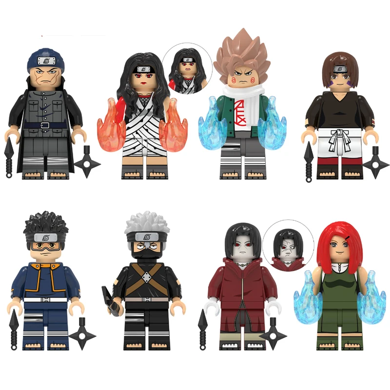 

Single Sale Naruto blocks Building Blocks Toys Anime cartoon Japanese Characters Bricks Accessories Children Gifts