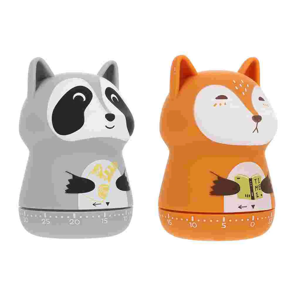 

2Pcs Cartoon Alarm Timer Kitchen Cooking Time Reminder Household Time Management Tool