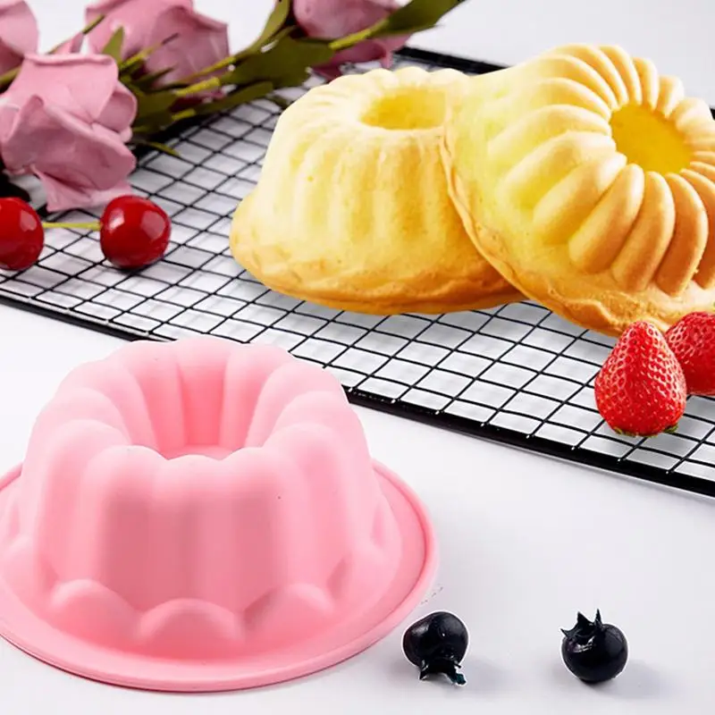 

Silicone Cupcake Baking Cups Non Stick Muffin Cup Liners Pumpkin Round Mousse Jelly Chocolate Cake Pudding Bread Mold For Baking