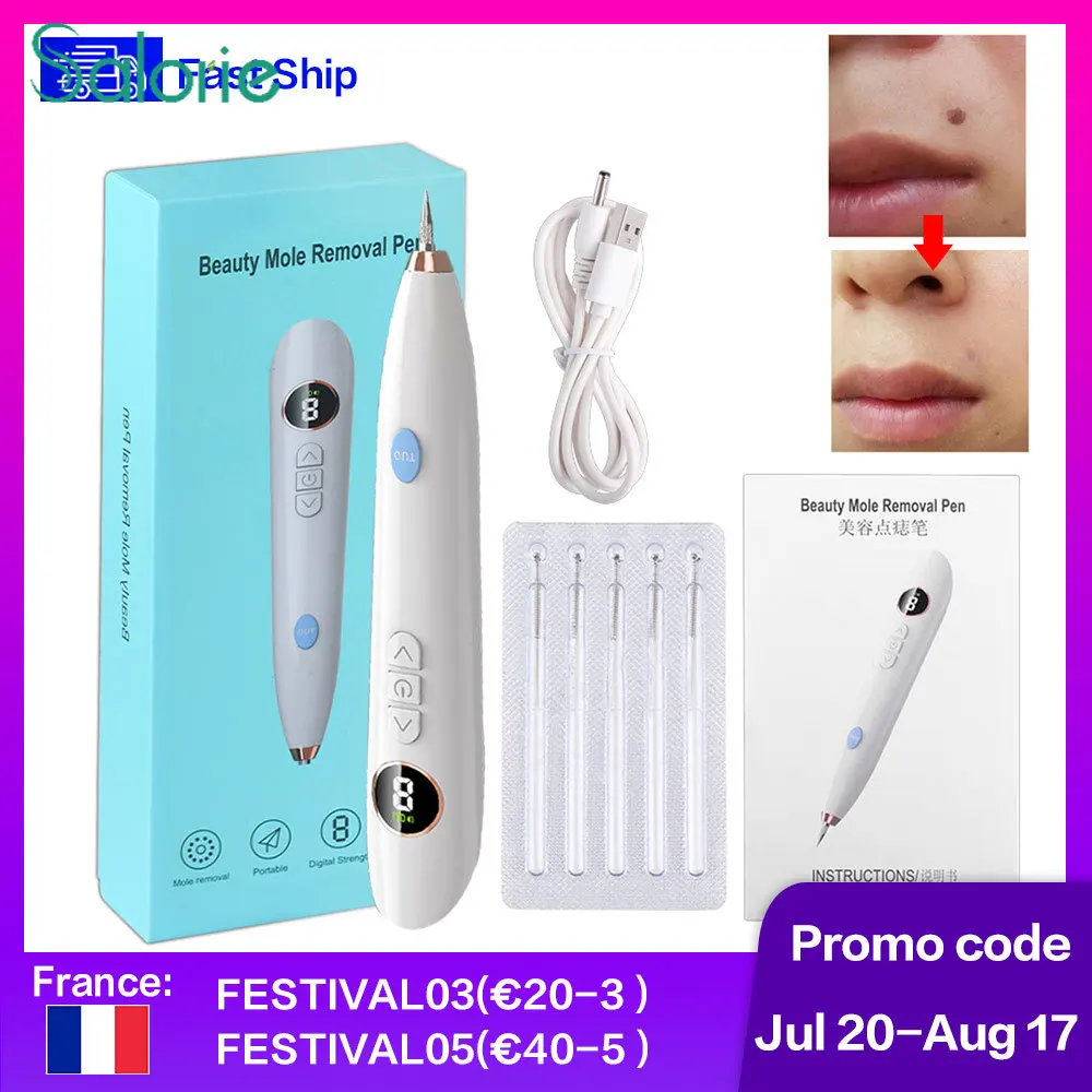

Laser Plasma Pen Freckle Remover Machine LCD Mole Removal Dark Spot Remover Skin Wart Tag Tattoo Remaval Tool Beauty Salon