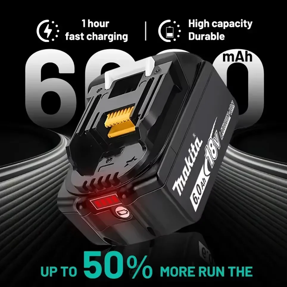 Аккумуляторная батарея Makita 6 0 Ач 18 В для электроинструментов BL1830 BL1840 BL1850 BL1850B
