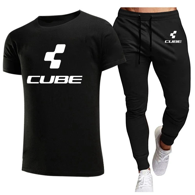 

Set Pakaian Olahraga Pria Kubus Pakaian Olahraga Musim PanasSetelan Dua Potong Kaus Pakaian Merek Homme + Celana Panjang Setelan