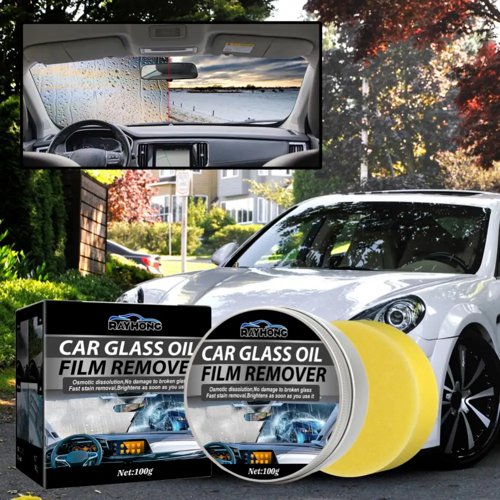 

100g Rayhong Automobile Glass Oil Film Removal Paste Oil Dirt Cleaning Automobile Windshield Rain Proof And Demist Cleaner