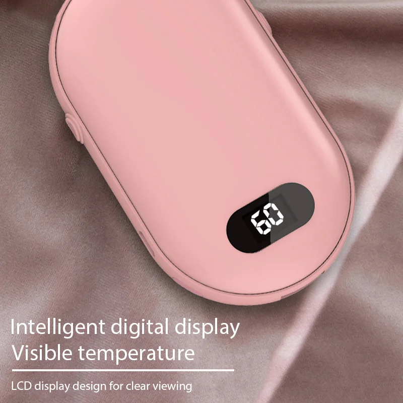 

Hand Warmer Charging Treasure Digital Display Temperature Control Double-Sided Heating Usb Charging Mobile Power Gift