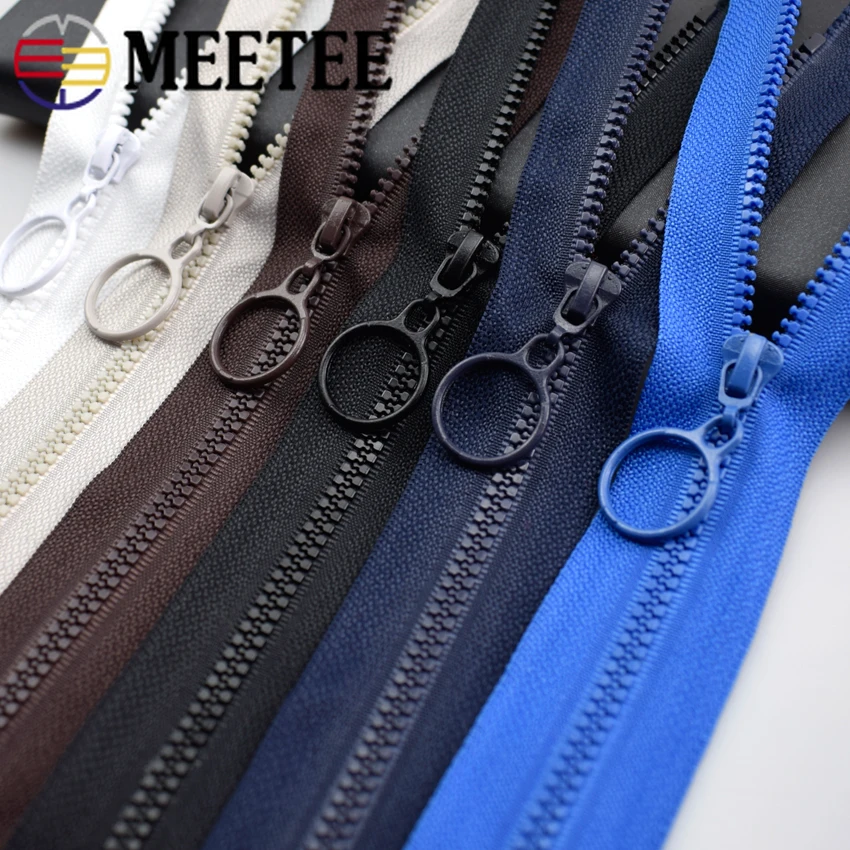 Meetee 10pcs Close-End 25cm/Open-End 60cm 3# Resin Zippers for Bag Coat Jacket Zipper DIY Textile Sewing Zip Garment Accessory | Дом и сад