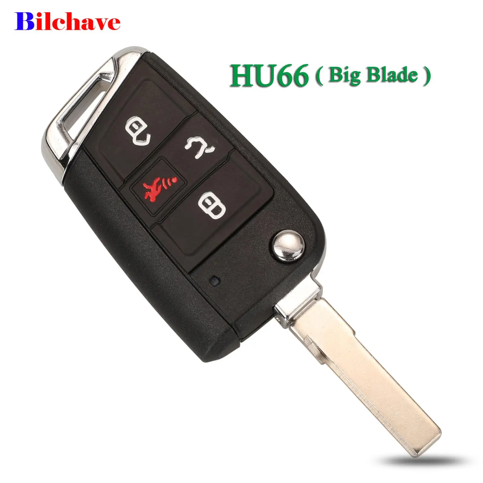 

jingyuqin 4 Buttons For VW Volkswagen Golf GTI Tiguan Teramont Tharu Tayron Remote Car Key Shell Case Fob With Uncut HU66 Blade