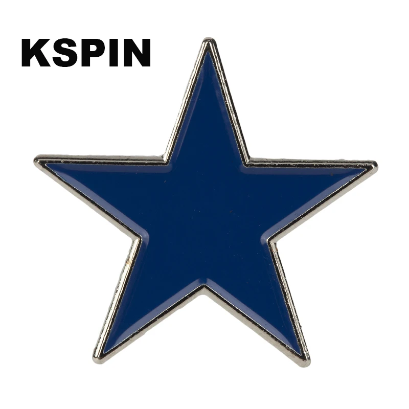 Металлическая брошь-значок на булавке с крестом Золотая Звезда красная белая