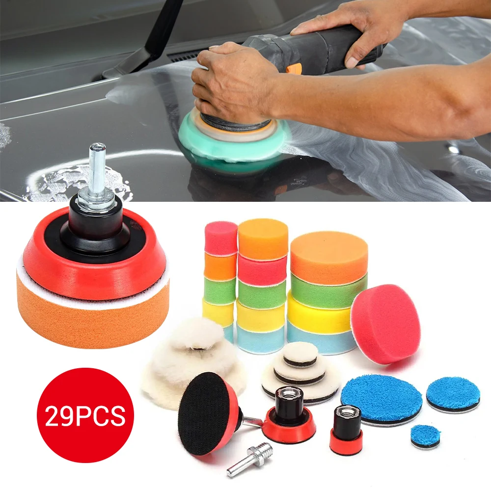 

29 шт., набор аксессуаров для шлифовки и полировки автомобиля
