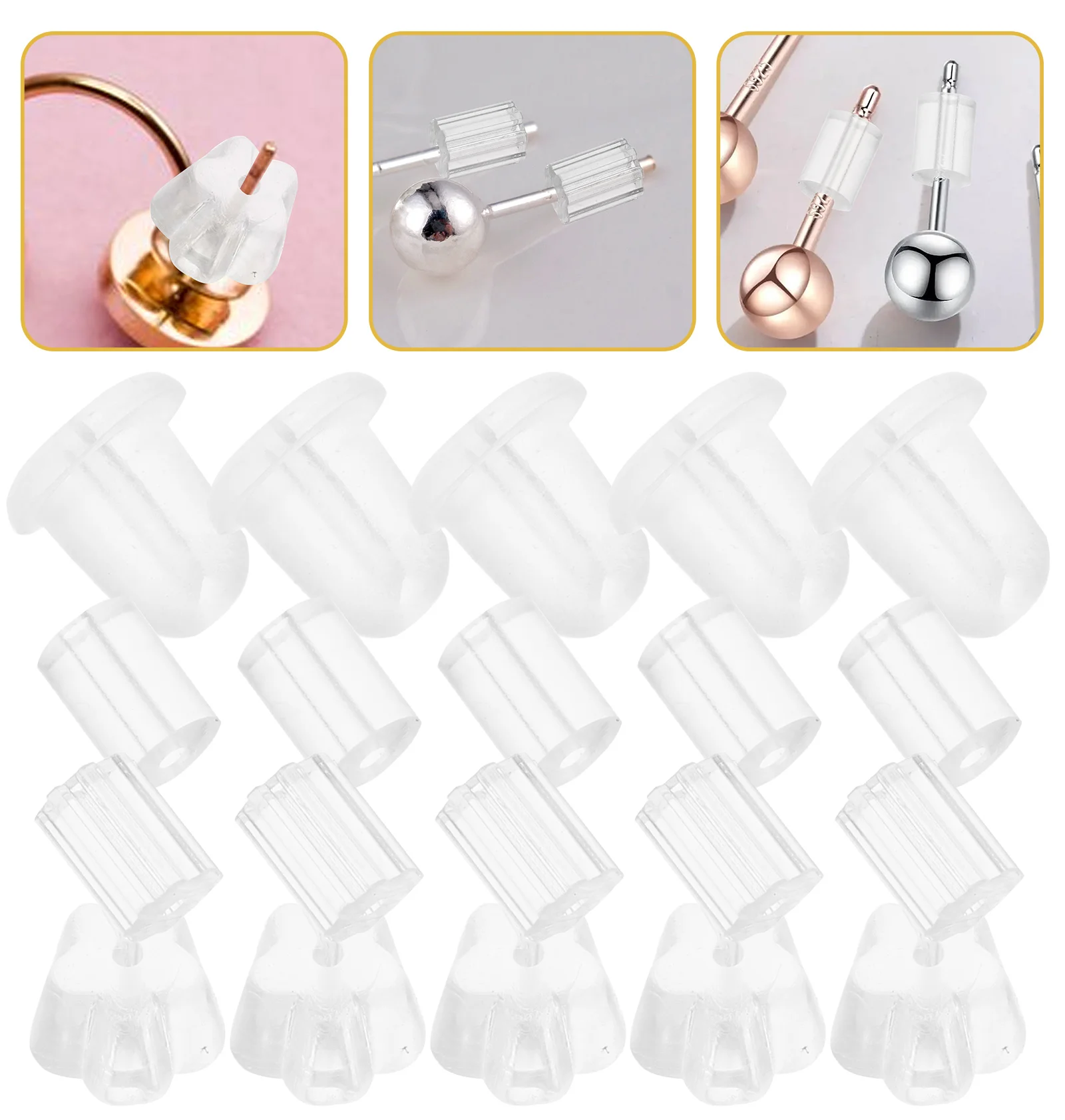 

2000 Pcs Earring Backing Locking Backs Kids Ringing Backings Studs Heavy Support Findings Accessories
