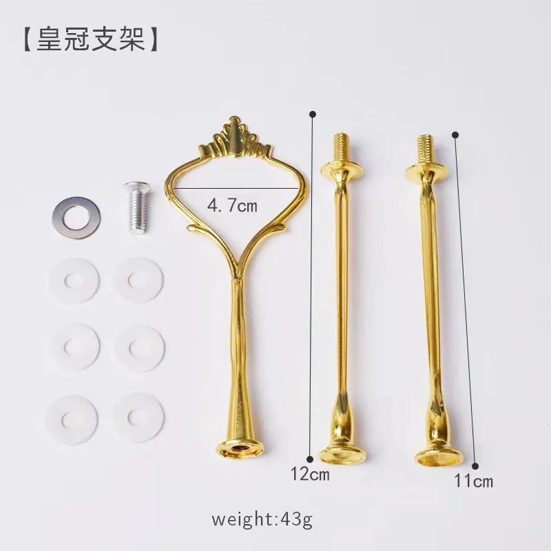 

3-уровневая подставка для торта, фурнитура, корона, металлические аксессуары, поднос для вечеринки, подставка для торта, еды, десерта, подставка для торта, кухонная бытовая без панели