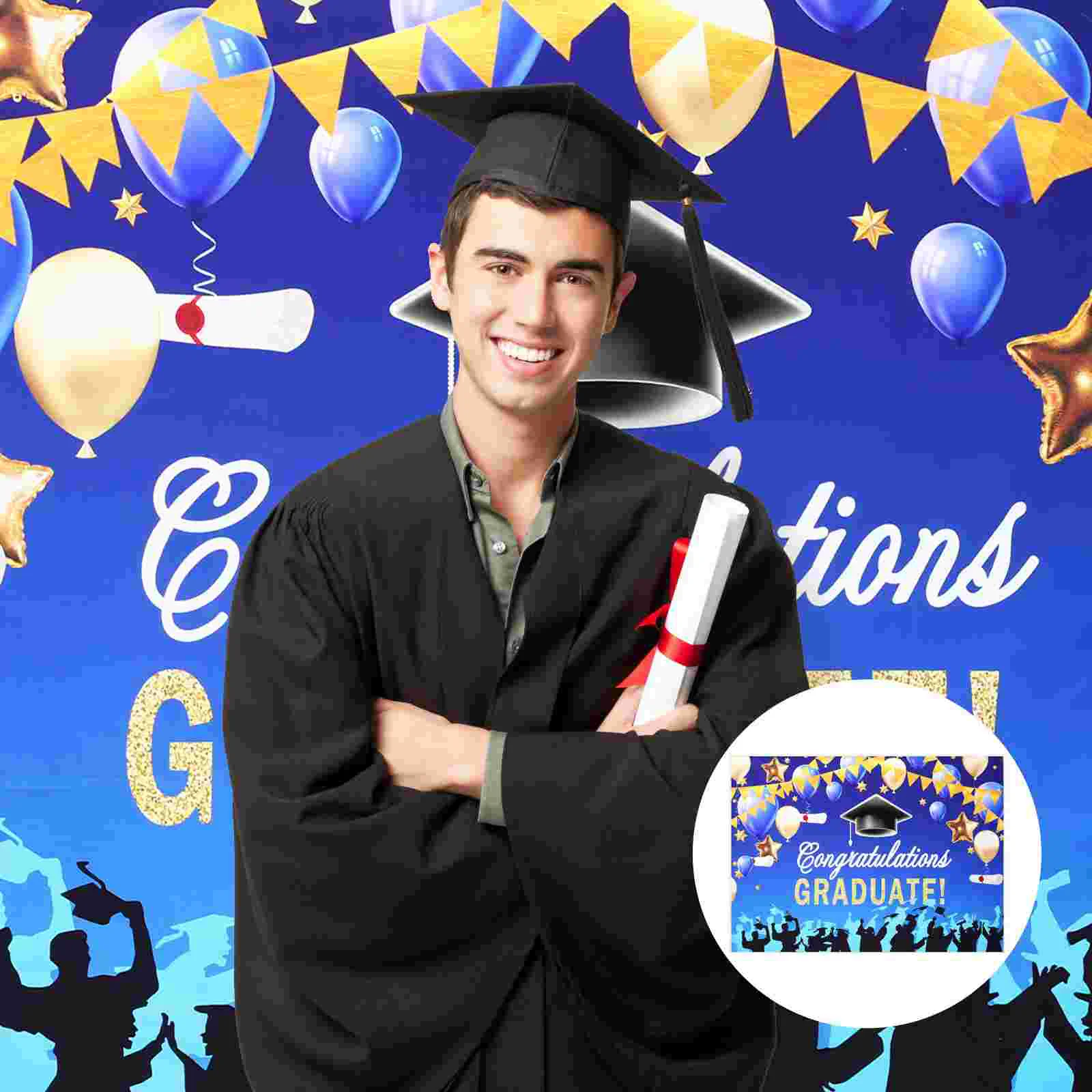 

Photo Booth Room School Decorative Graduation Party Background Prop Graduation Congratulates Background Graduation Banner Prop
