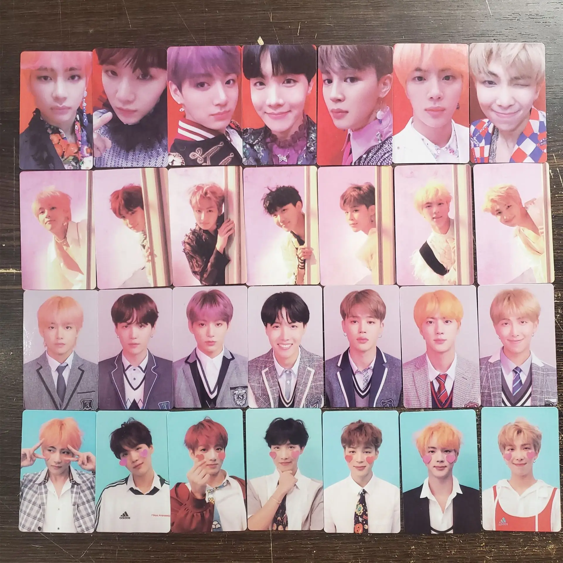 KPOP Bangtan Boys LOVE YOURSELF ответить на те же фото голографические линии ломо-карты