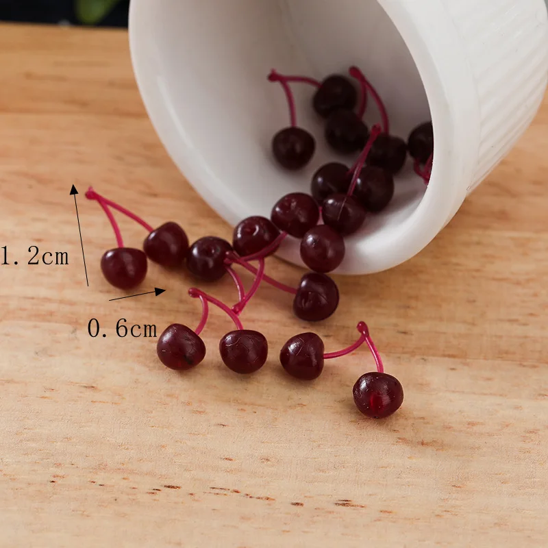 20pcs Fake Strawberry Mini Mulberry Cherry Caviar Tomato Blueberry Fruit Miniature Simulation Food Doll Accessories Home Decor