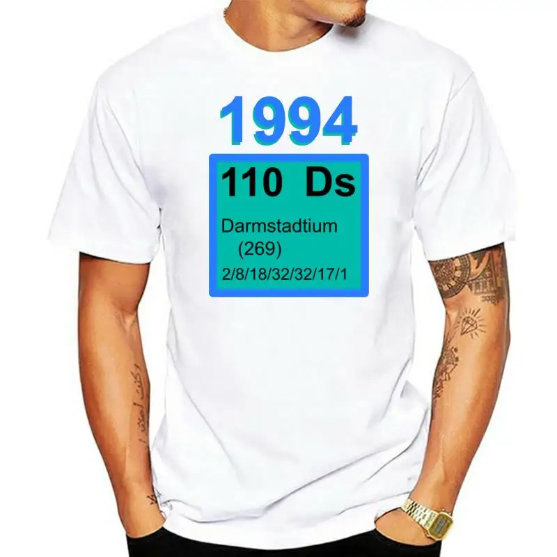 

Fashion Darmstadtium 1994 Tshirt For Mens Letter Outfit White Streetwear Men T Shirts Oversize S-5xl High Quality