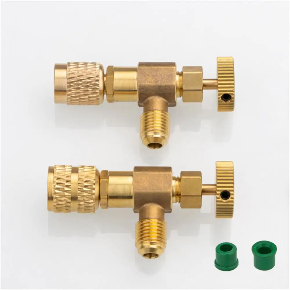 

Air Conditioner Connector 2pcs Economic High Hardnes 1/4" Male - 5/16" Female. Be In Common Use Connection Adapter Safety Valve