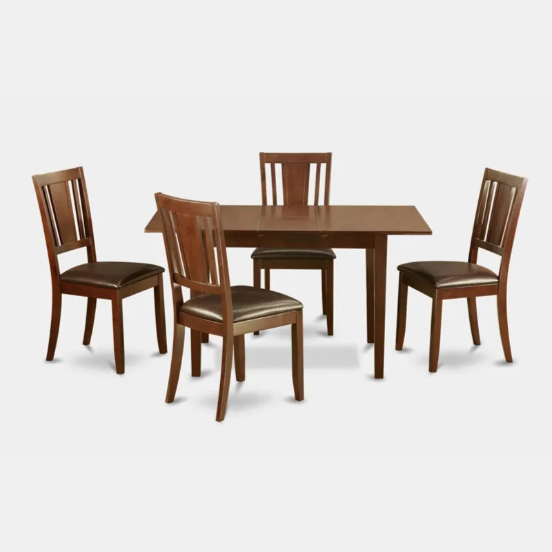 

East West Furniture Norfolk 5 Piece Scotch Art Dining Table Set
