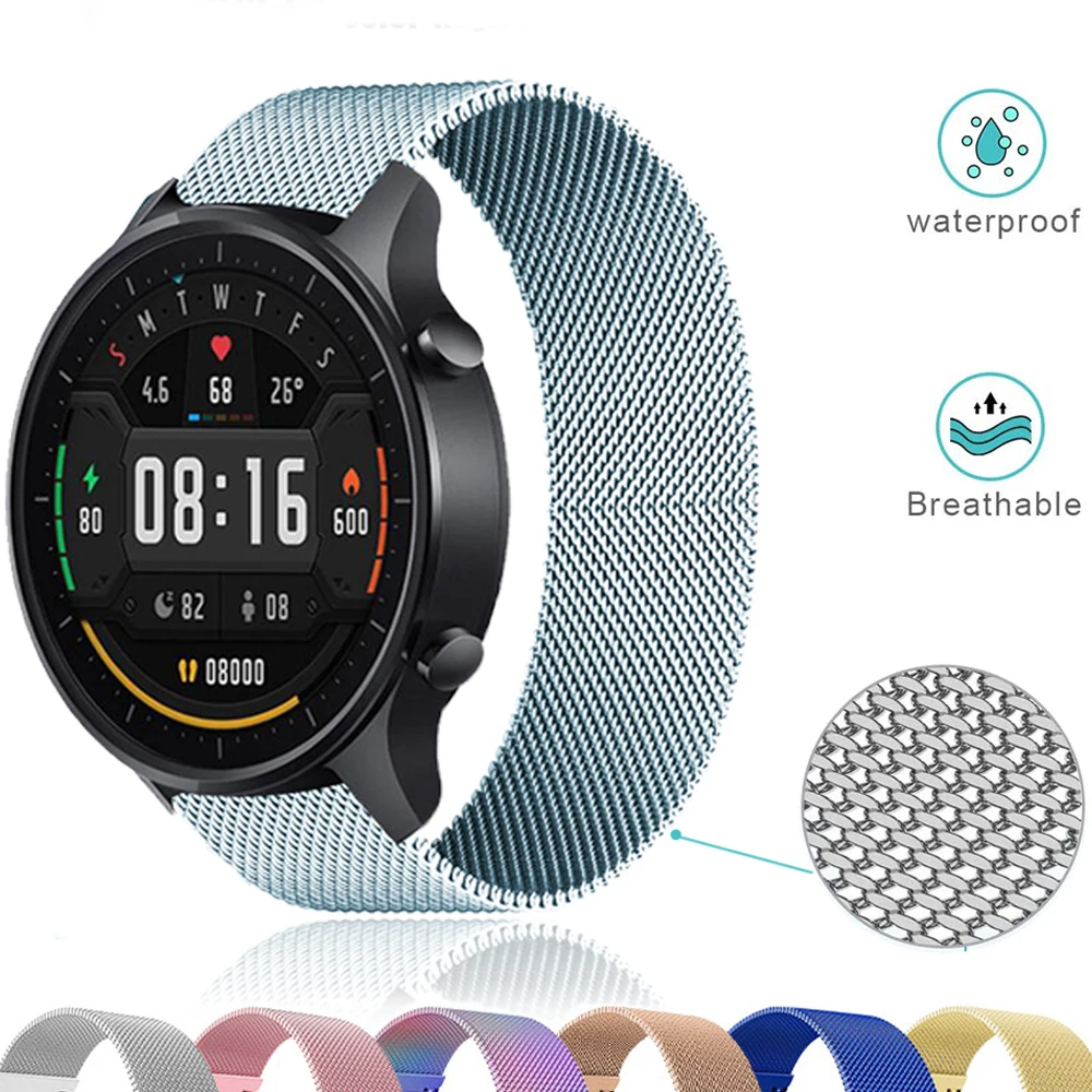 

Ремешок Magnatic для смарт-часов Xiaomi Mi Watch Color 2, металлический браслет для Amazfit GTR 2E 47 мм Stratos 3 2 Correa, 22 мм