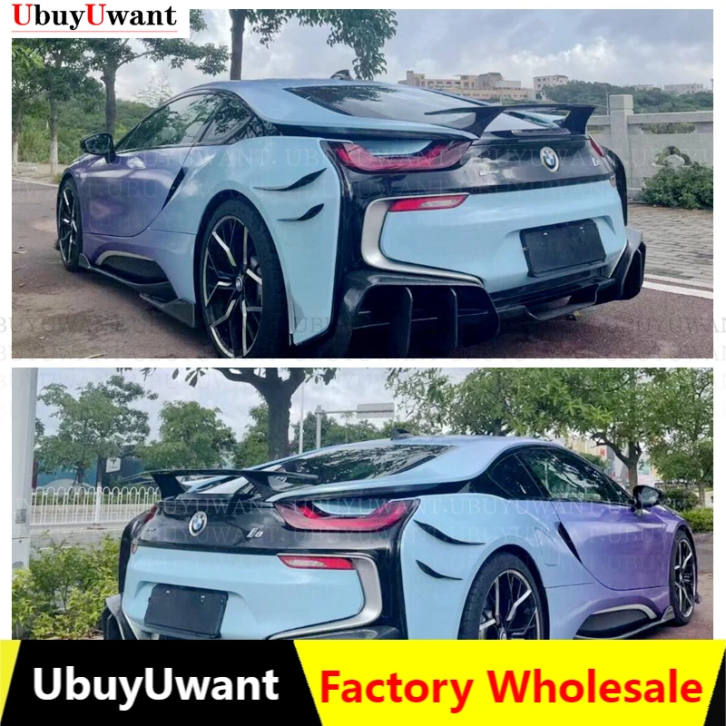 

Спойлер из углеродного волокна UBUYUWANT, украшение для багажника, крыла багажника для BMW I8, задний спойлер для багажника, автомобильное крыло ...