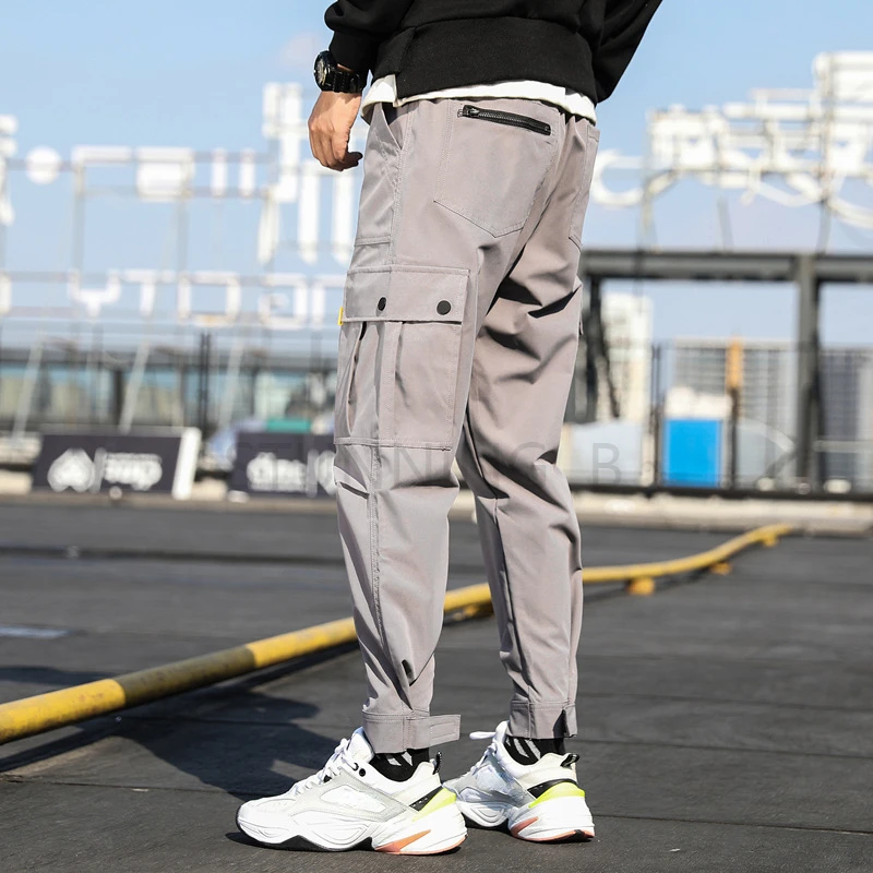 

Fashion Trend Mens Casual Pants Tight Ankle Harun Sports Loose Baggy Ventilate Pants Cargo Streetwear Pocket Purity