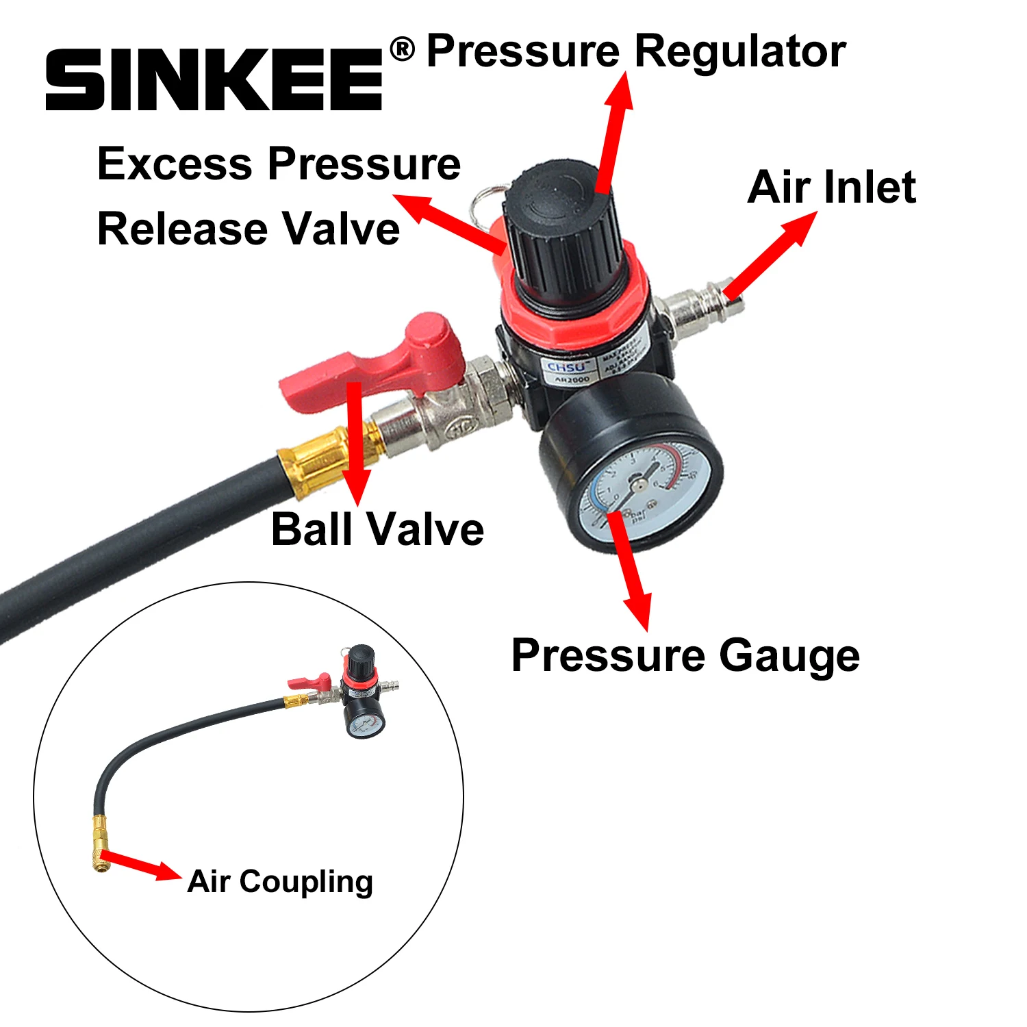 9 шт. турбосистемное зарядное устройство комплект тестера утечки давления