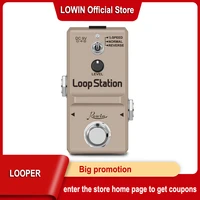 rowin looper effects pedal unlimited overdubs 10m of looping 12 time reverse