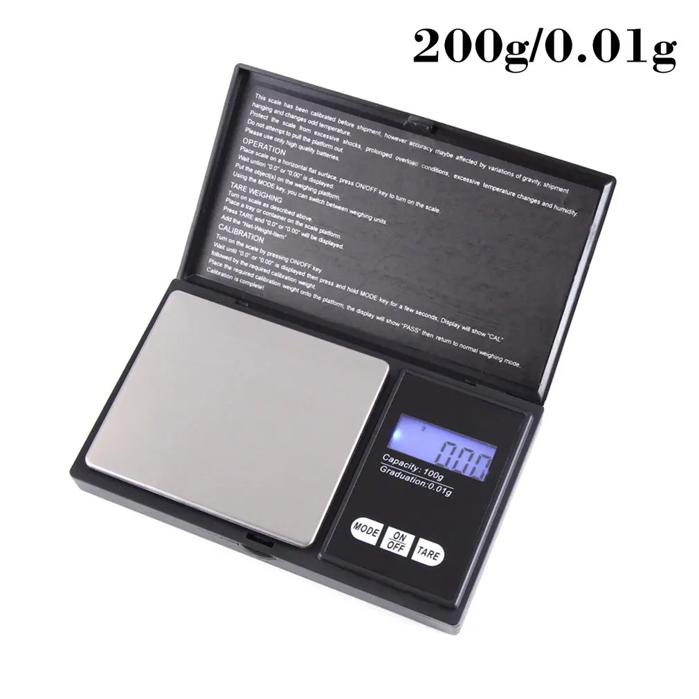

200g/0.1g Electronic Precision Scales Milligrams Stainless Steel Digital Balance Weight Scale Portable Jewelry Scales Accurate