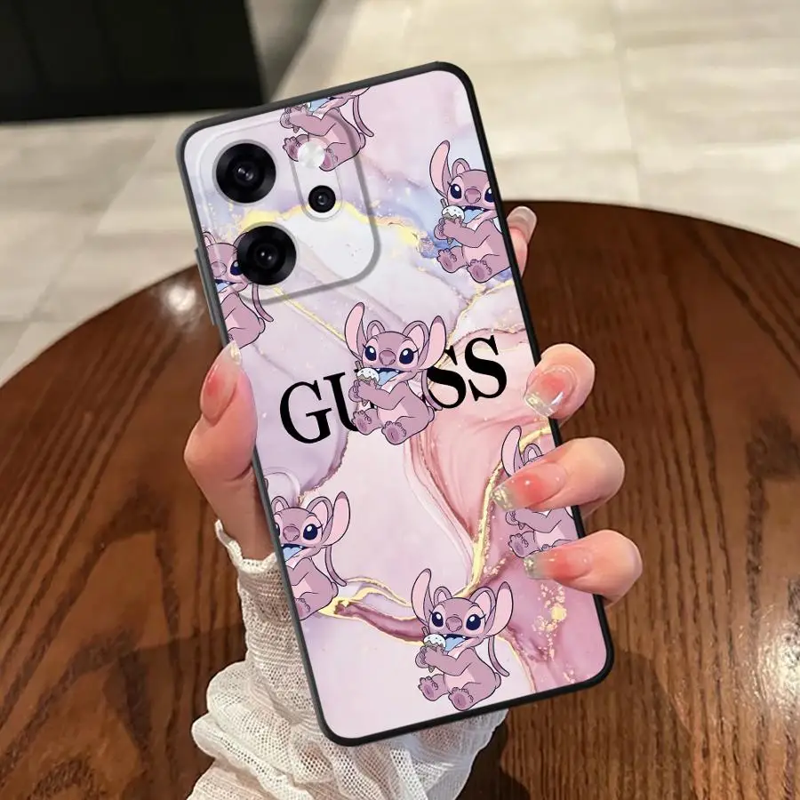 Фото Чехол для Oppo Reno A78 A84 A98 Reno 4F 5 6 7 8 10 11 14 A96 A93 A74 F9 F11 F29 A83 A76 Мягкая задняя крышка телефона Disney Funny Stitch №2
