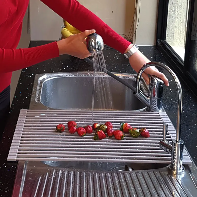 

50% off Silica Gel Filter Rack Kitchen Sink Shelf Pool Shutter Foldable Drain Rack Kitchen Accessories Sink Drain Rack