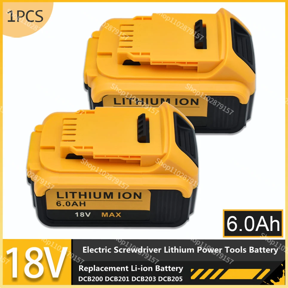 

6000mAh Dewalt 6.0AH 18V 20v power tool battery for Dewalt DCB180 DCB181 DCB182 DCB201 DCB200 MAX power 18650 battery
