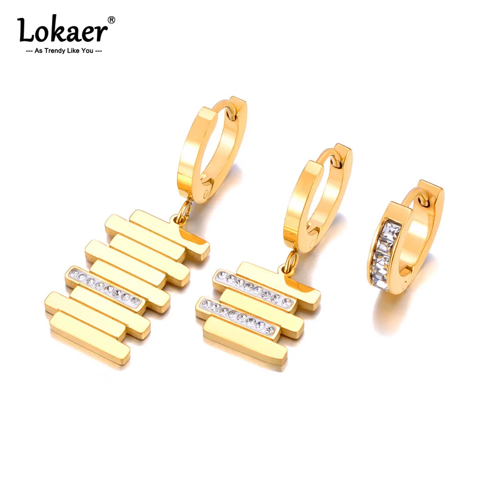 3 шт./комплект женские серьги-кольца с фианитами