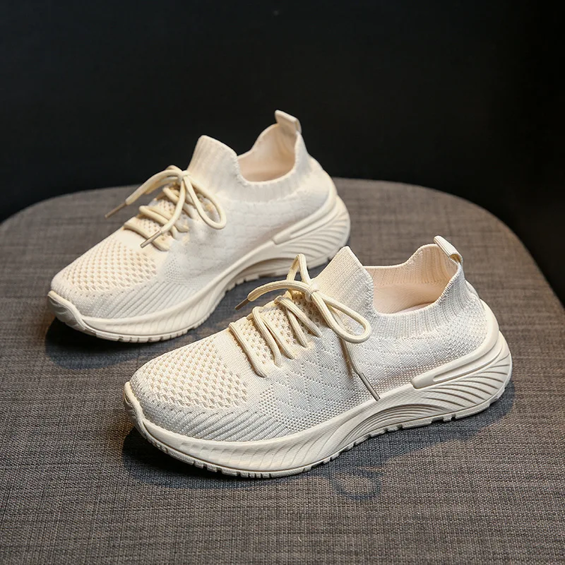 

Breathable Women's Vulcanized Shoes New Mesh Female Running Shoes Lightweight Women Flat Bottom Casual Shoes Outdoor Sneakers