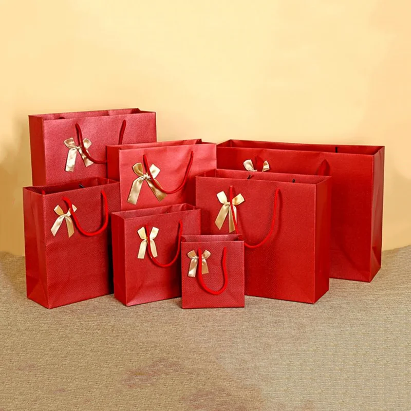 

Бесплатный дизайн 100 шт./лот винно-красный бумажный пакет/бумажный подарочный упаковочный пакет с принтом логотипа Оптовая Продажа с завода
