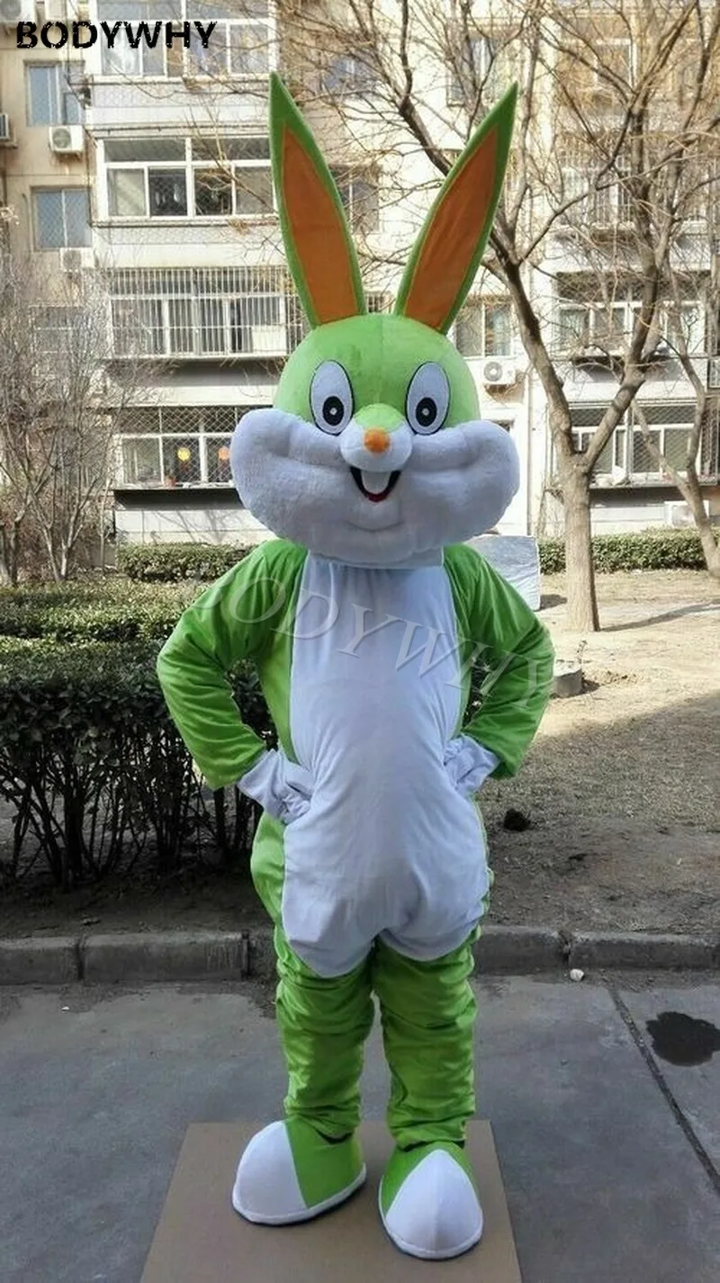 Купи Xmas Cartoon Green Rabbit Mascot Costume Furry Suits Cosplay Cartoon Outfits Party Game Dress Up Fursuit Clothing Adult Size за 11,880 рублей в магазине AliExpress