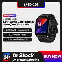 world premiere zeblaze btalk smart watch 1 86 inch large color display voice calling health and fitness smartwatch for men