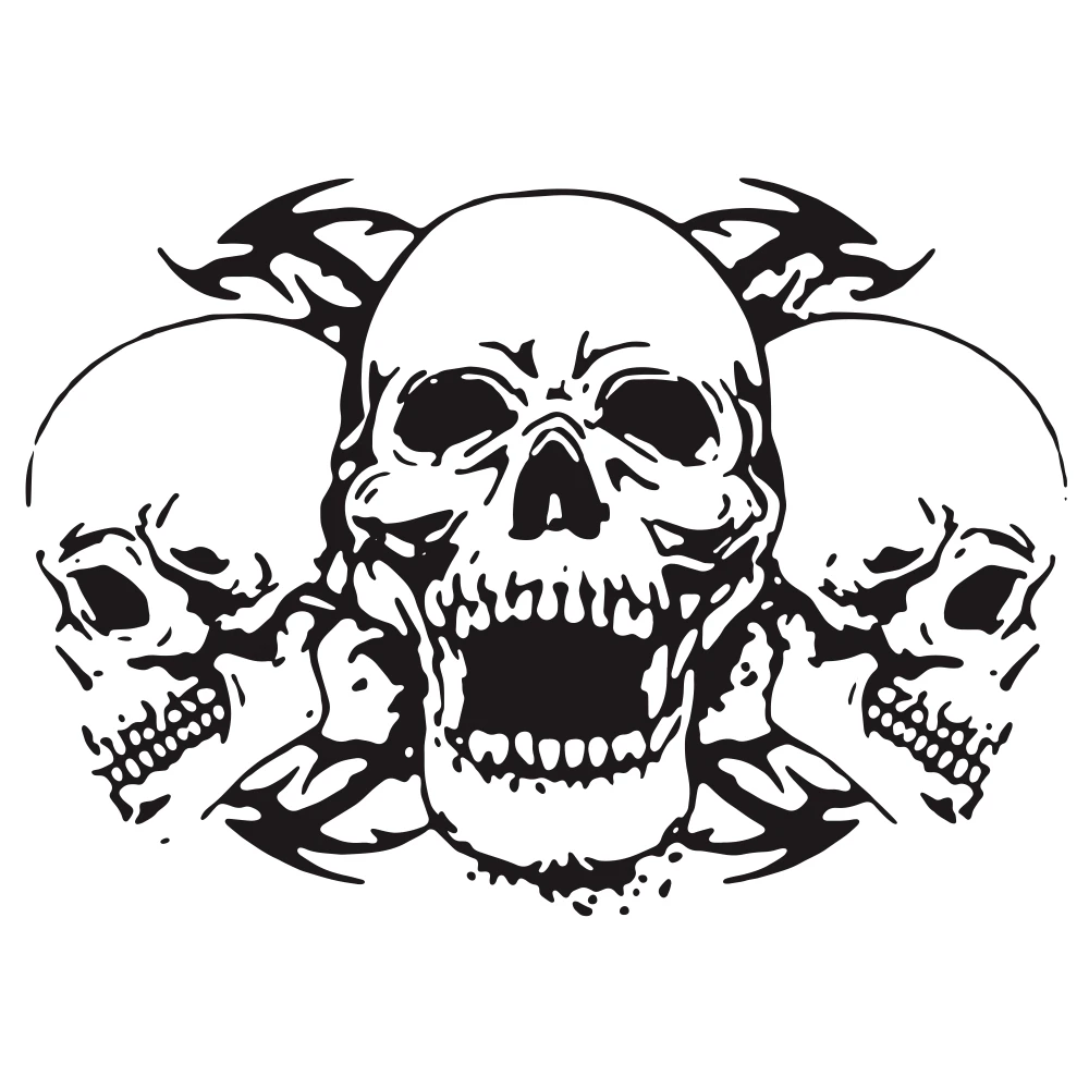 

Car Stickers Skull Head Totem Auto Vinyl Decals Motorcycle Decoration Accessories Waterproof Fashion Cover Scratches PVC,15CM