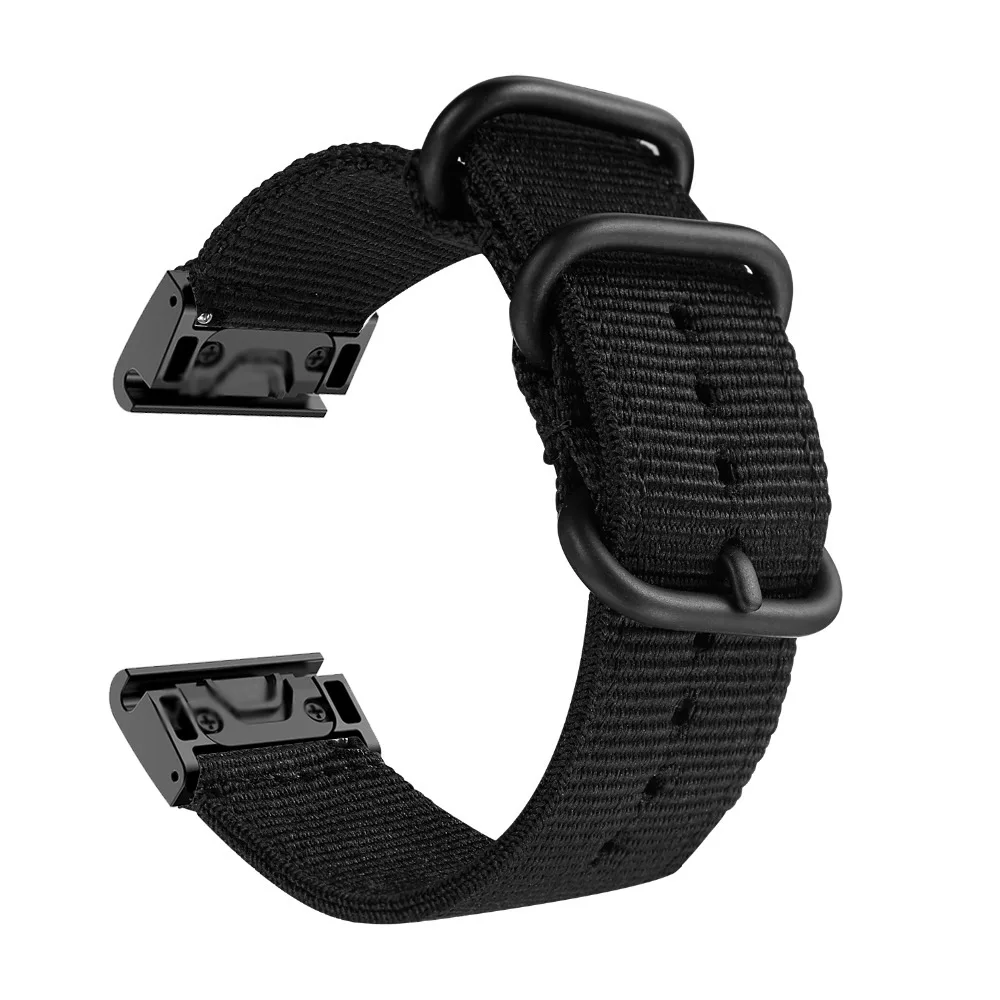 

26mm Nylon three-ring Metal buckle strap for Garmin Fenix 7X 7X Pro 6X 5X 3 3HR/Garmin Enduro D2 bravo/MK1 MK2i Smart Watch band