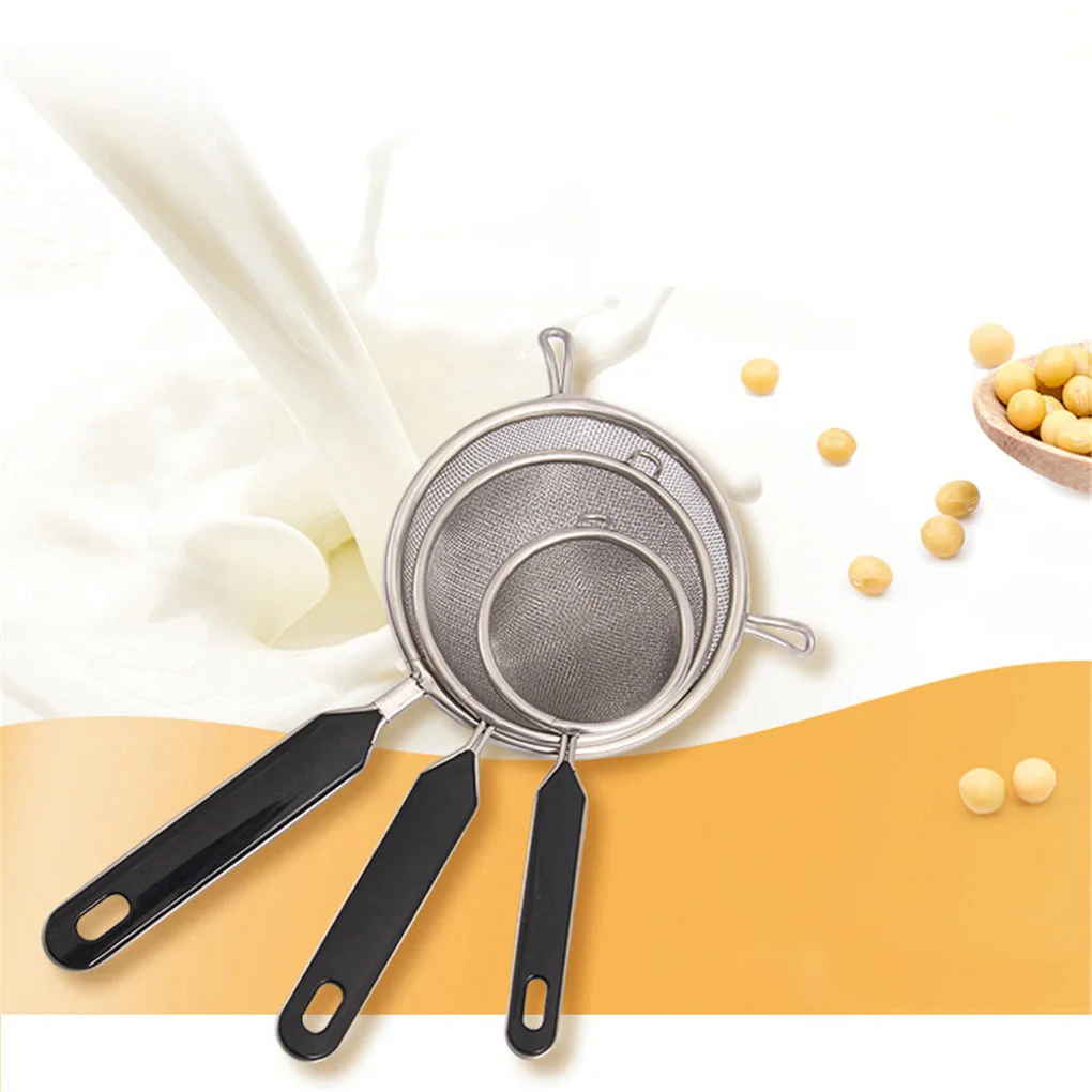 

Heat Resistant Colander Fine Mesh Strainer Stainless Steel Filter with Handle Kitchen Tool