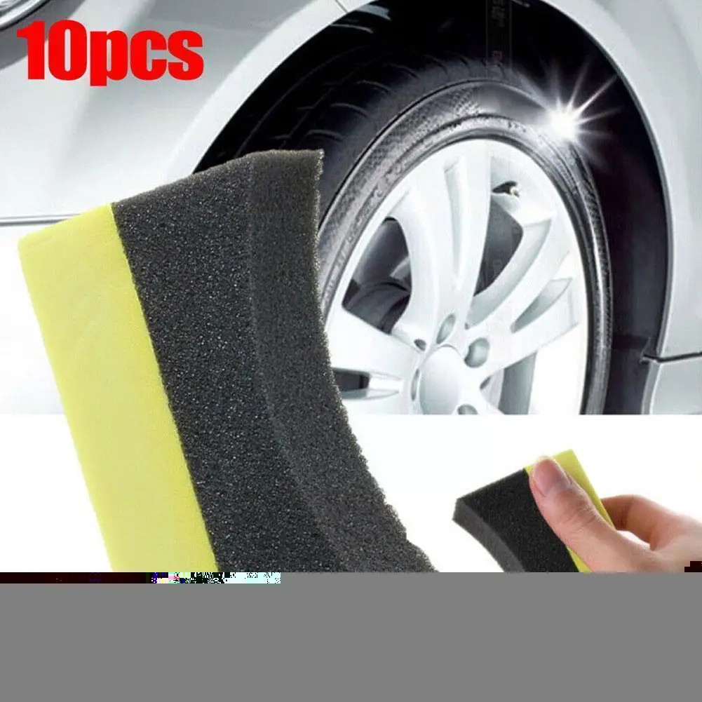 

10 шт., автомобильный Профессиональный аппликатор для покрышек, угловой изогнутый антимерцающий коврик, многофункциональная губка из вспененного этилвинилацетата, оптовая продажа G6b7