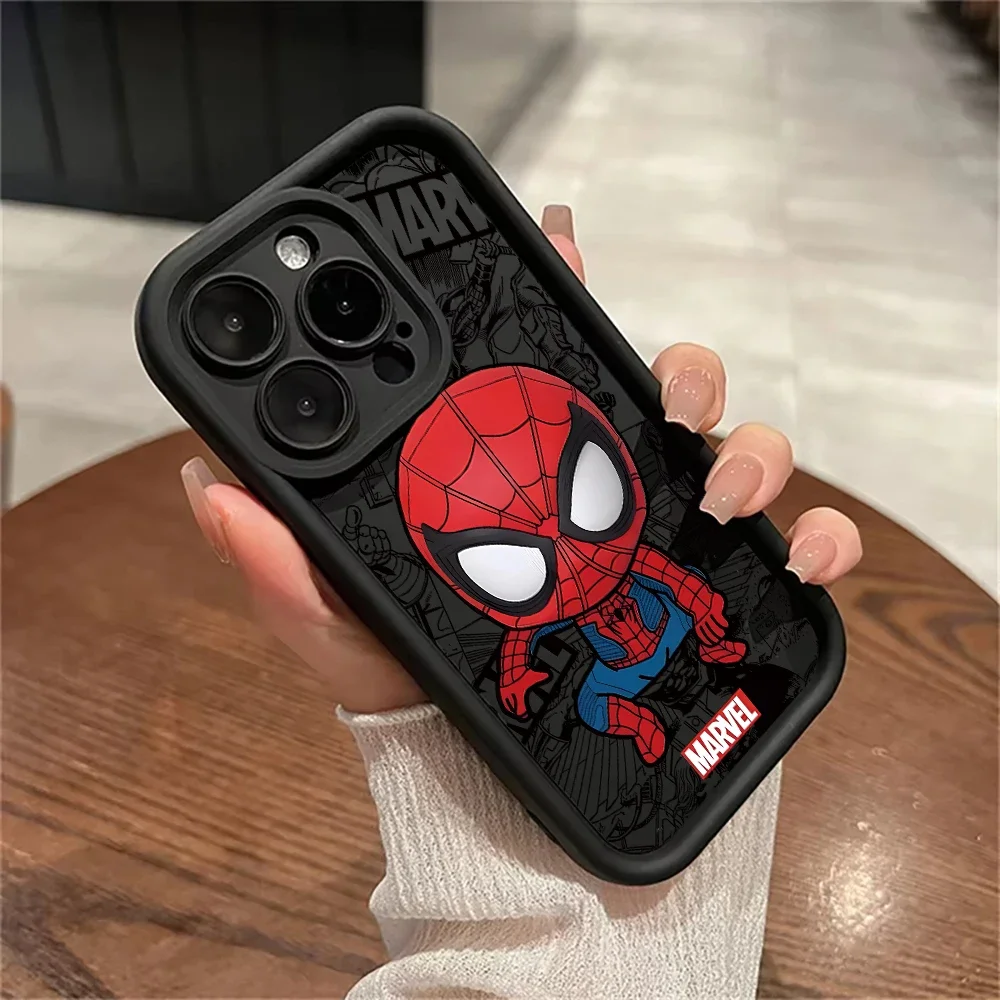Фото Силиконовый чехол для телефона Marvel Venom Spider Man для iPhone 16, 15, 14, 13, 12, 11 Pro Max XS X XR 8 7 16 Plus SE2, мягкая матовая задняя крышка №4