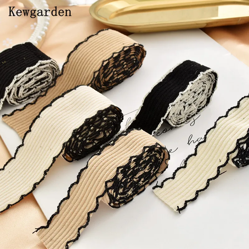 

Kewgarden Wavy Edge Stripe Ribbon 1" 1.5" 40mm 25mm DIY Bows Hair Accessories Handmade Crafts Make Sewing Materials 5 Meters