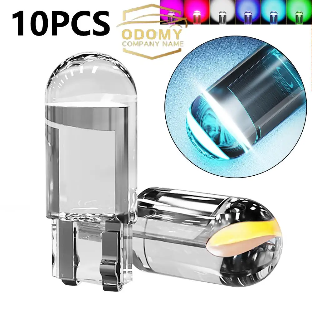 

10 шт., автомобисветильник светодиодсветодиодный лампы T10 W5W WY5W 168 194 2825 COB