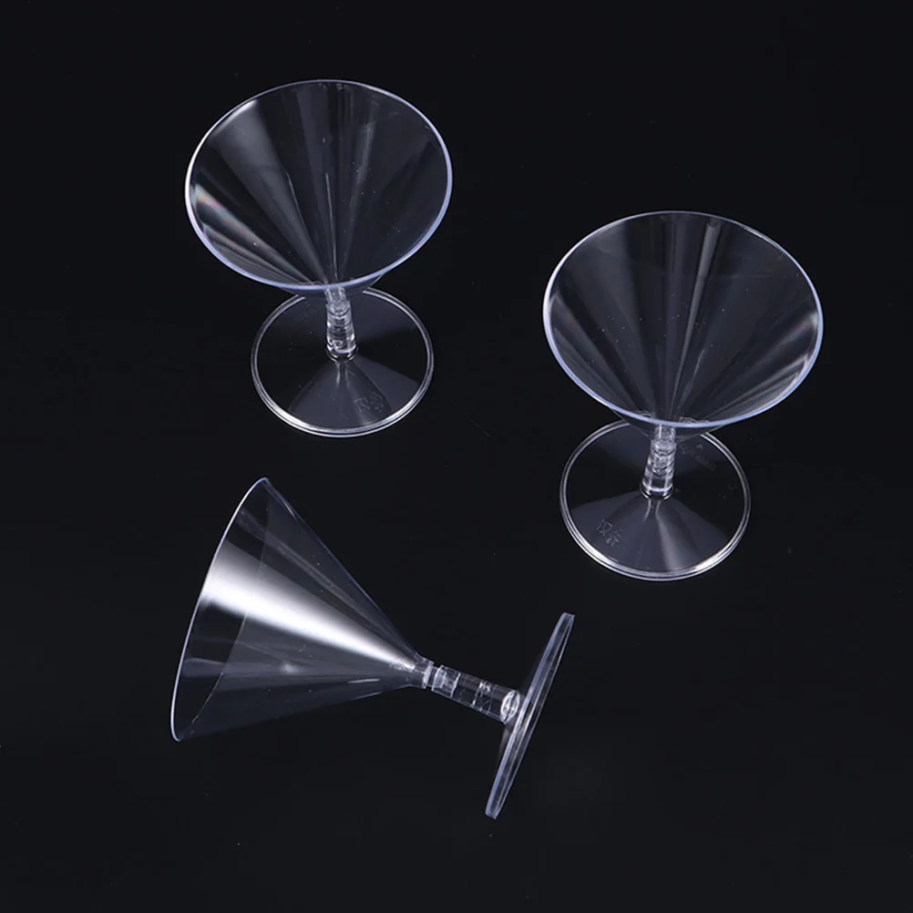 

10 Pcs Disposable Wineglass Plastic Champagne Cup Bar Mini Martini Glasses Cocktail Drinking Whiskey