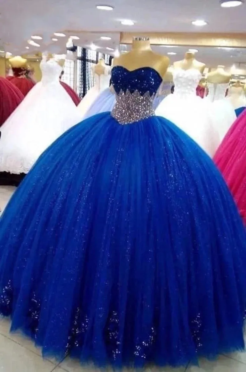 ANGELSBRIDEP королевское синее бальное платье принцессы Quinceanera сексуальное милое с