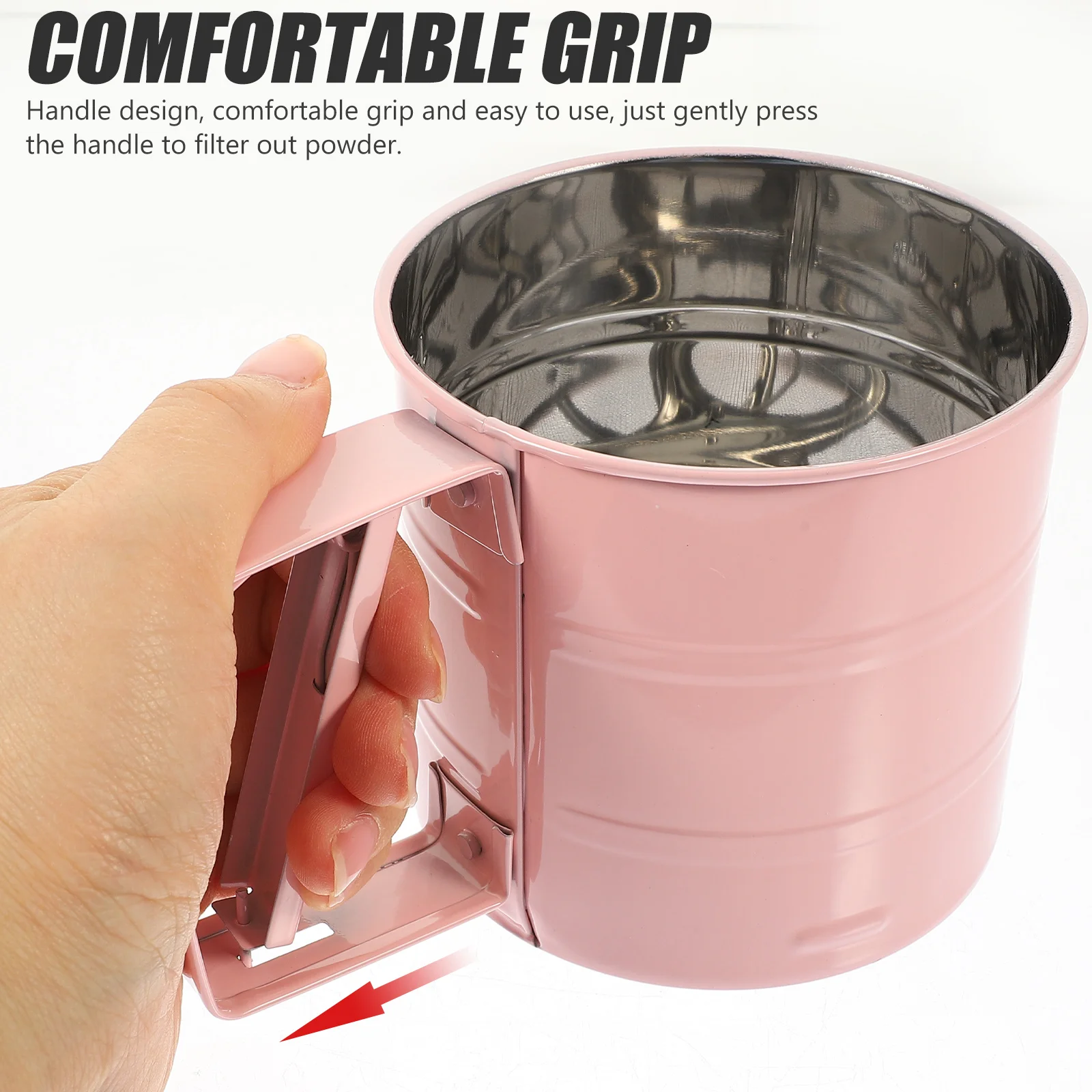 Ситечко для просеивания муки ручное сито пресса чашка пыли сахарного порошка