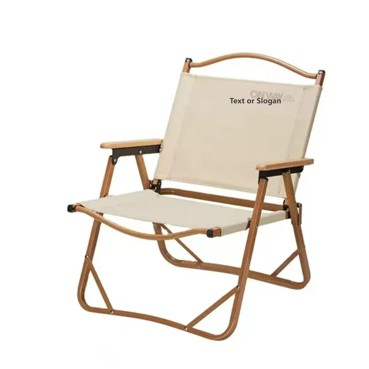 

OnwaySports Wood Camping Folding Chair Outdoor Kermit Beach Portable Aluminum