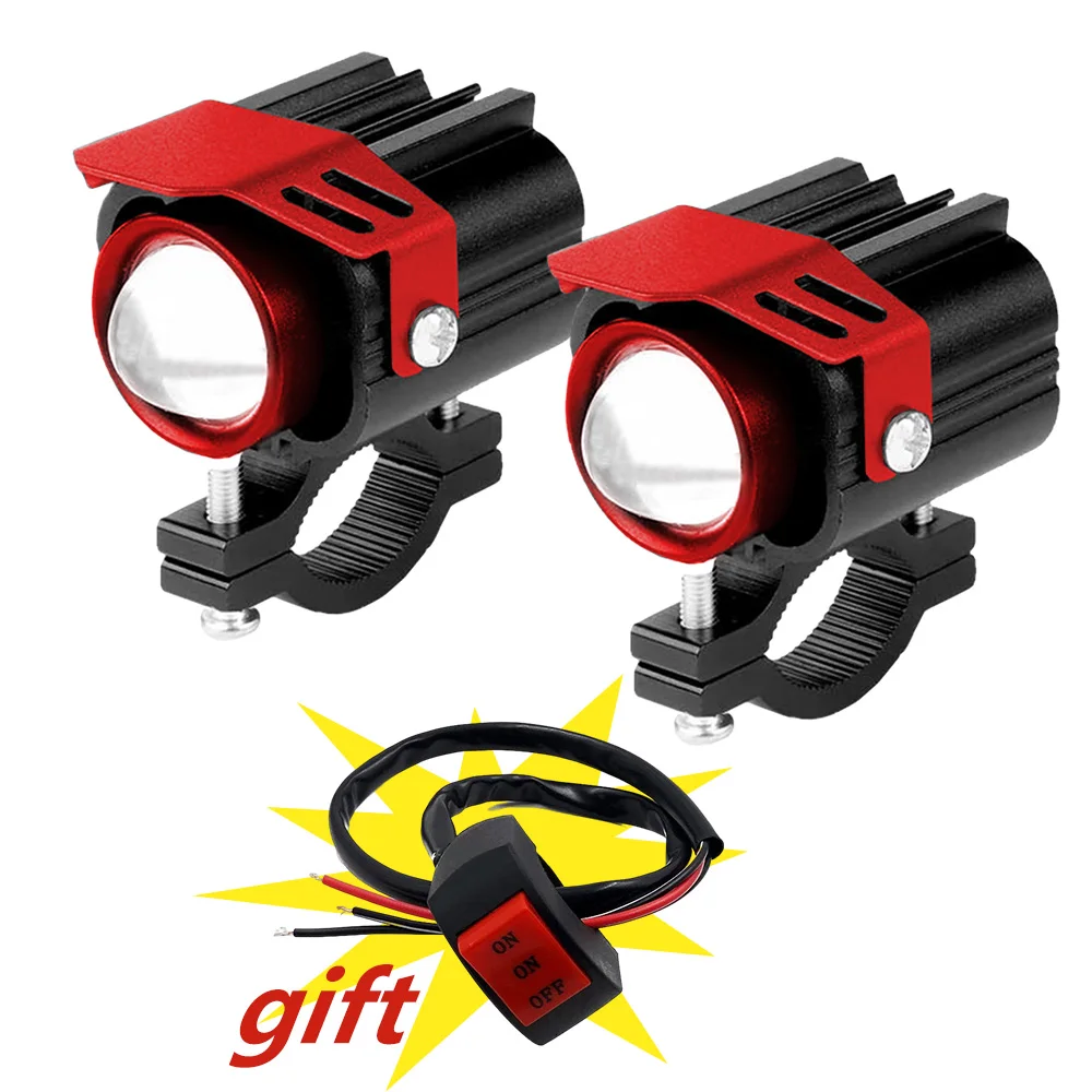 

Дополнительная фара для мотоцикла, лампа для фонарей, дополнительные Прожекторы для электрического мотоцикла, питбайка, дрита, велосипеда, противотуманная фара, 12-80 в